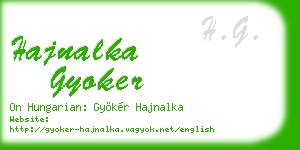 hajnalka gyoker business card