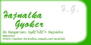 hajnalka gyoker business card